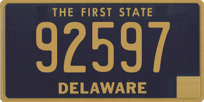 DE license plate 92597