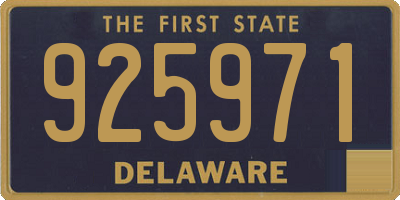 DE license plate 925971