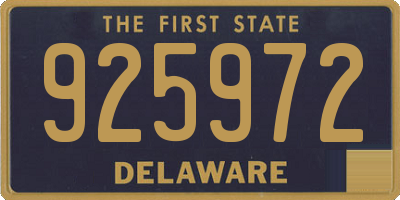 DE license plate 925972