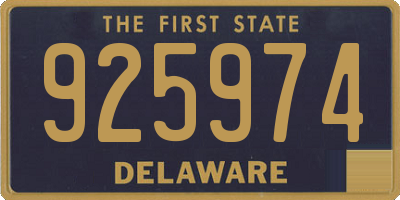 DE license plate 925974