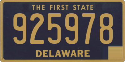 DE license plate 925978