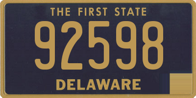 DE license plate 92598