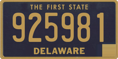 DE license plate 925981