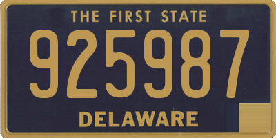 DE license plate 925987