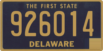 DE license plate 926014