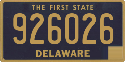 DE license plate 926026