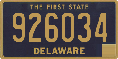 DE license plate 926034