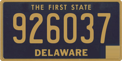 DE license plate 926037