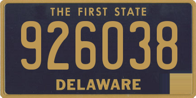 DE license plate 926038