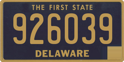 DE license plate 926039