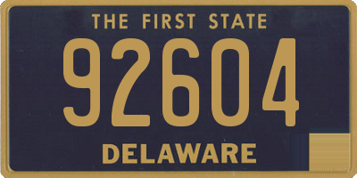 DE license plate 92604