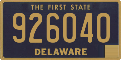 DE license plate 926040