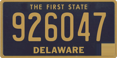 DE license plate 926047