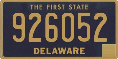 DE license plate 926052