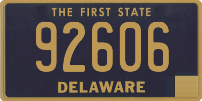 DE license plate 92606