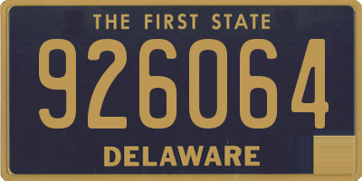 DE license plate 926064