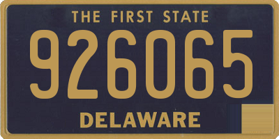 DE license plate 926065