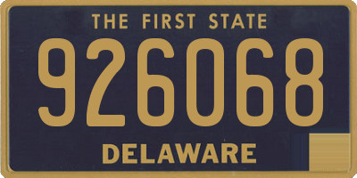 DE license plate 926068