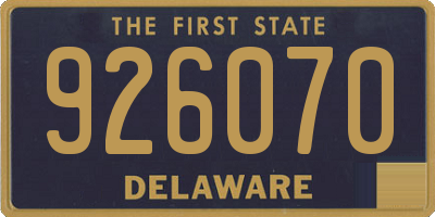 DE license plate 926070