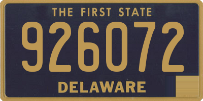 DE license plate 926072