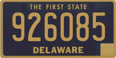 DE license plate 926085