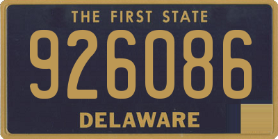 DE license plate 926086
