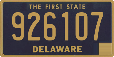 DE license plate 926107