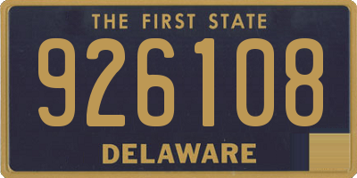 DE license plate 926108