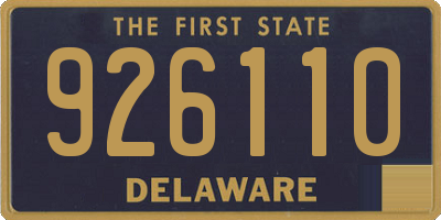 DE license plate 926110