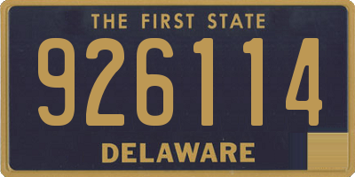 DE license plate 926114