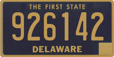 DE license plate 926142