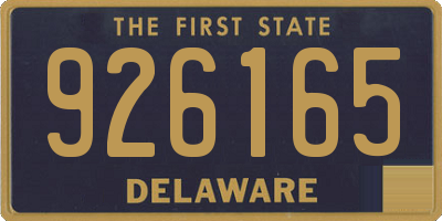 DE license plate 926165