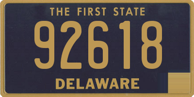 DE license plate 92618