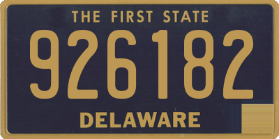 DE license plate 926182