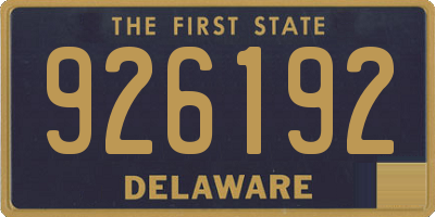 DE license plate 926192