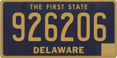 DE license plate 926206