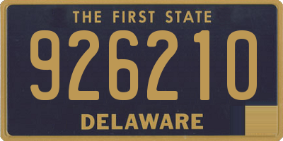 DE license plate 926210