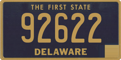 DE license plate 92622