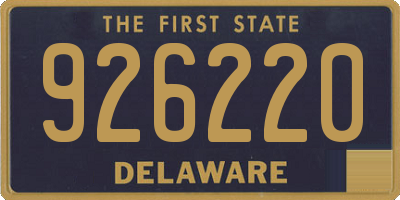 DE license plate 926220