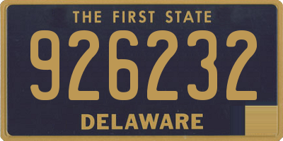 DE license plate 926232