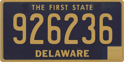 DE license plate 926236