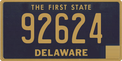 DE license plate 92624