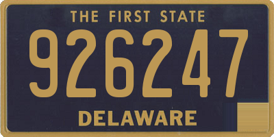 DE license plate 926247