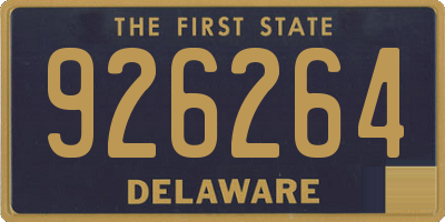DE license plate 926264