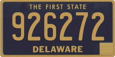 DE license plate 926272