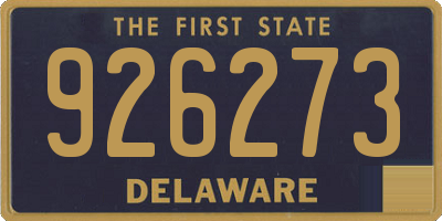 DE license plate 926273