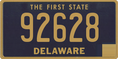 DE license plate 92628