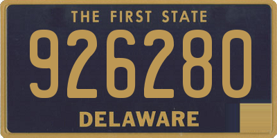 DE license plate 926280