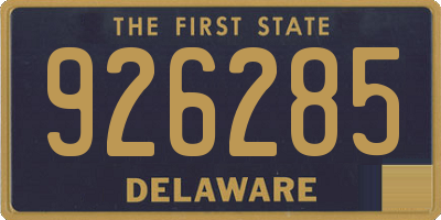 DE license plate 926285