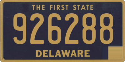 DE license plate 926288